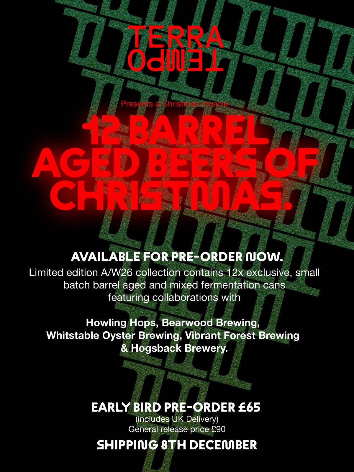 12 Barrel Aged Beers of Xmas 2026 - 8x440ml cans 4x330ml cans - Early Bird Pre-Order £65 (shipping Included)