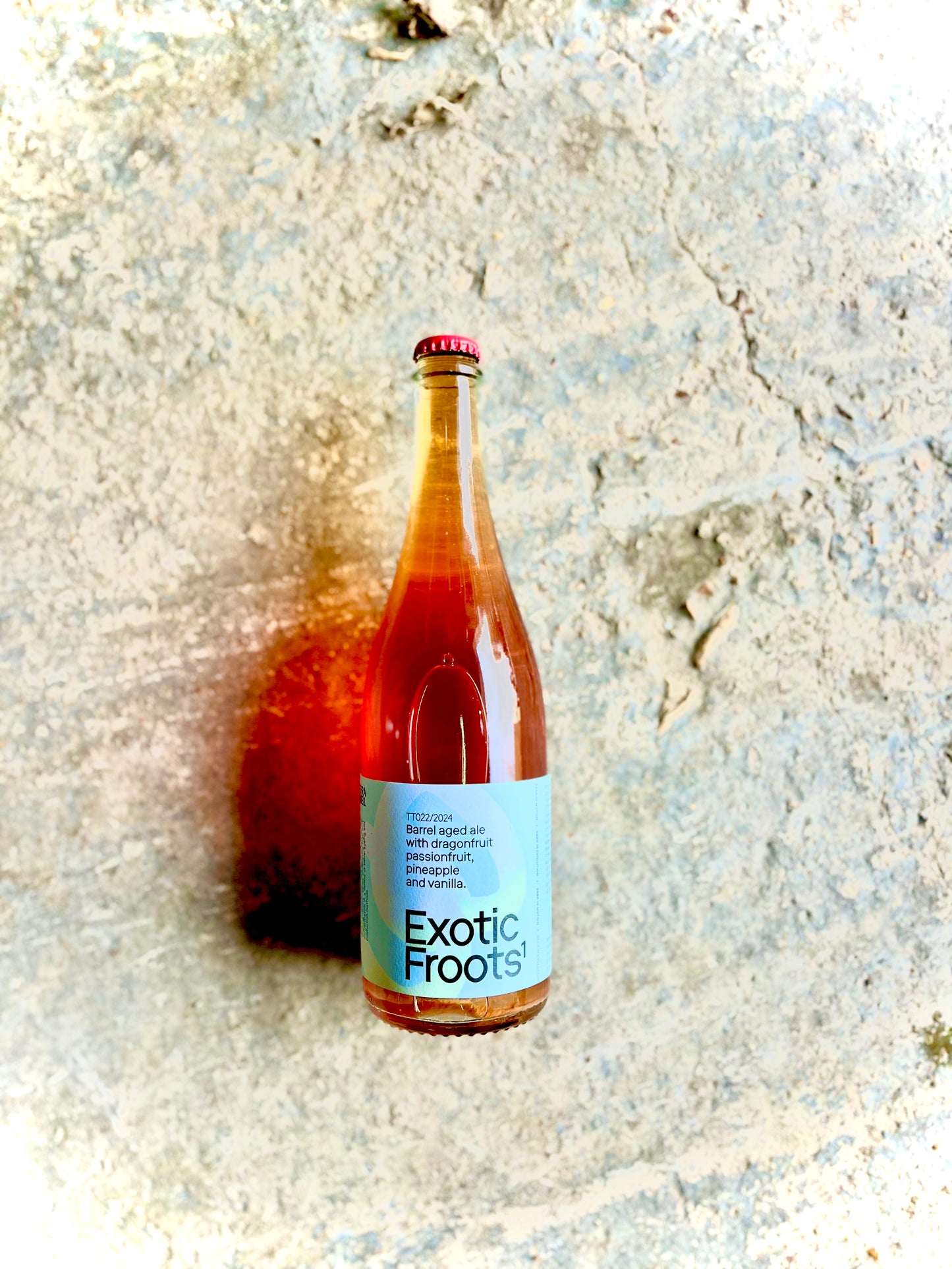 Exotic Froots 1 – Barrel aged ale with Dragonfruit Passionfruit and vanilla 5% 750ml