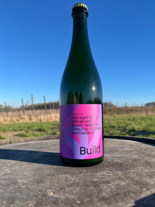Build Oak aged Surrey wild Ale with Citra cryo Mosaic Spectrum Fuggles and Cascade 5% 750ml